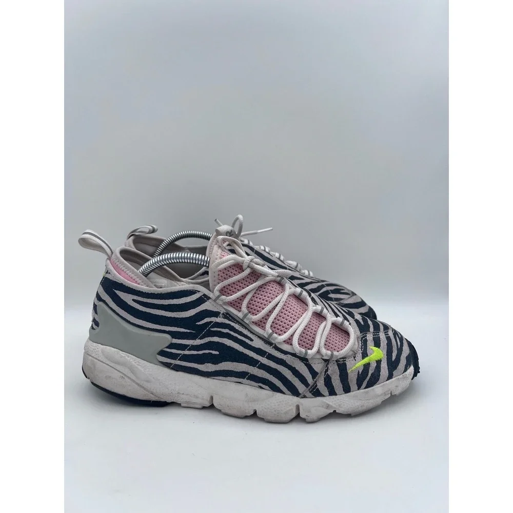 Nike Air Footscape NM Zebra Print Pink Neon Yellow CK3321-100 Mens‎ 11.5 W 13
